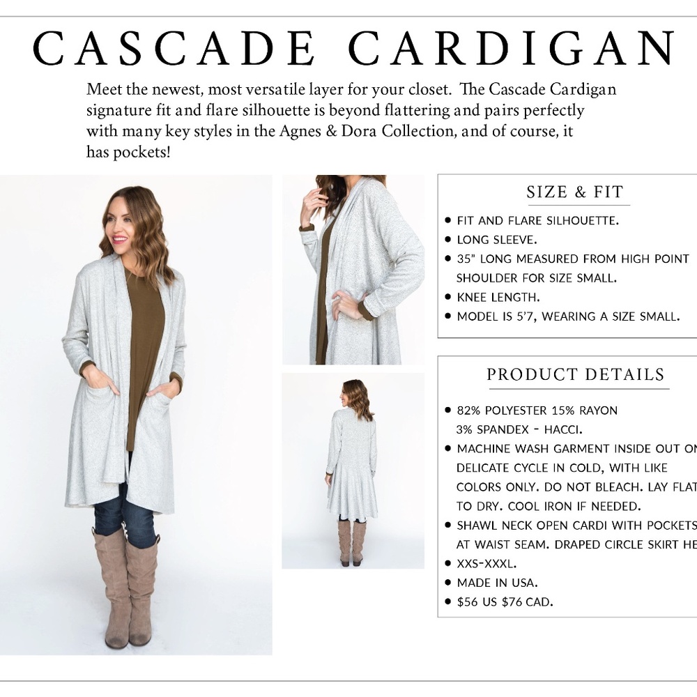 Cascade cardigan